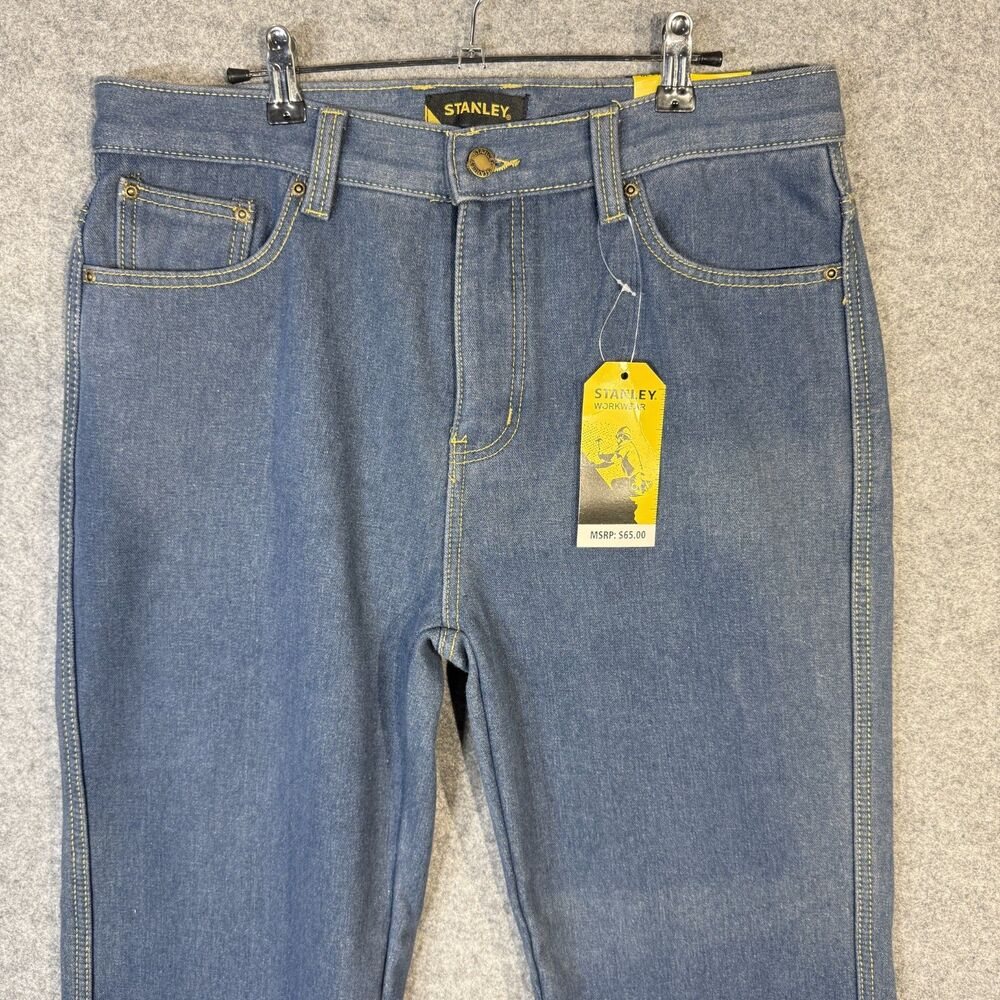 Stanley Work Wear Bonded Denim Fleece Lined Jeans Heavy Duty Size 32x30 NEW